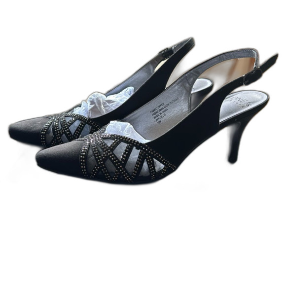 Jones New York Shoes - Jones New York  Women's GILLIS Faux Suede Kitten heel Slingback Heel Size 10